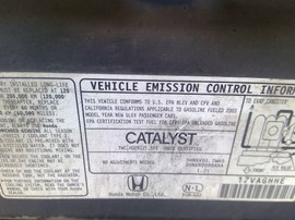 2003 HONDA CIVIC, BLACK, LX, 1.7L AT,   A25123